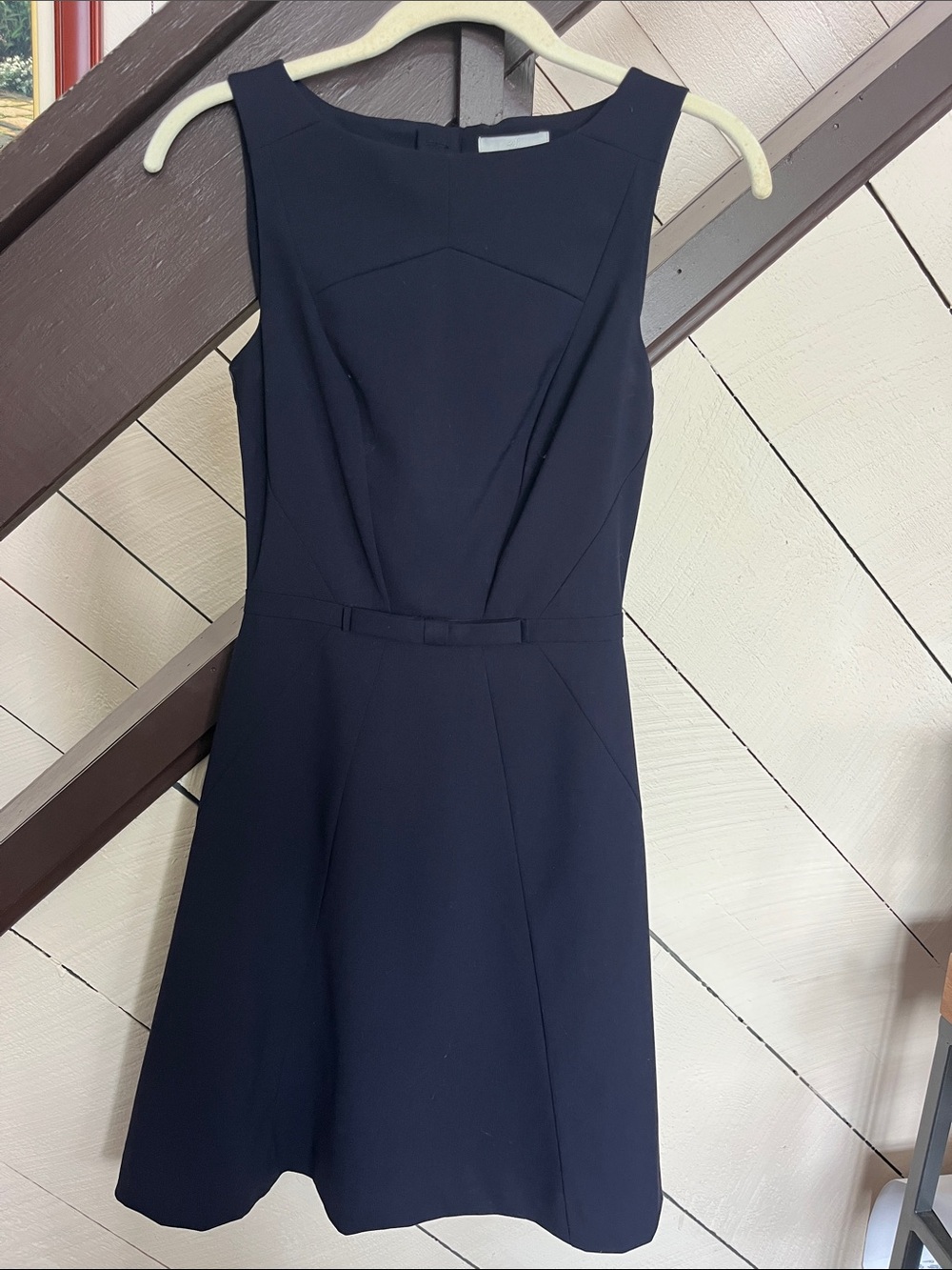 H&M Navy Sleeveless Fit-and-Flare Mini Dress